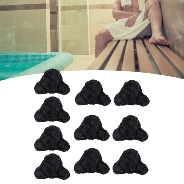 10 stk Engangsundertøy for menn Bærbart fotbad Spa Sauna Skjønnhetssalong Myk pustende truse Svart