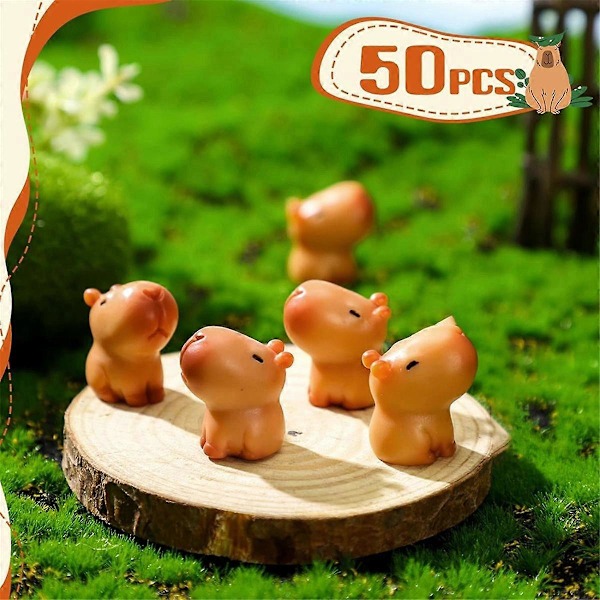 Mini Capybara Hartsstaty, Capybara Modell Ornament, Miniatyrdjur, Skrivbord Utomhus Hantverk Orna.pa