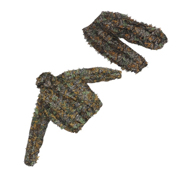 Maple Leaf Kamouflage Dräkt 3D Löv Jakt Skytte Kamouflage Suit Kit Vuxen Fågelskådning Kamouflage Kläder Set