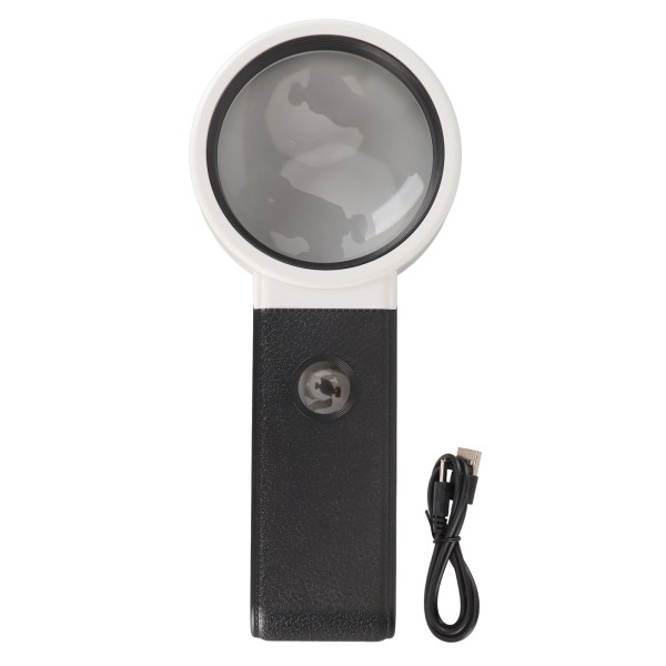 Forstørrelsesglass med lys og stativ Håndholdt LED-forstørrelsesglass for lesing av myntsmykkeidentifikasjon