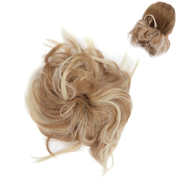 Fluffy Hair Bun Extensions Høytemperatur Fiber Rotete Bolle-hårstykke Rullet oppsatt hårbollerQ17-19H613#
