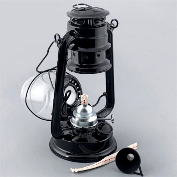 Fotogenlampa i retro-stil Black Svart