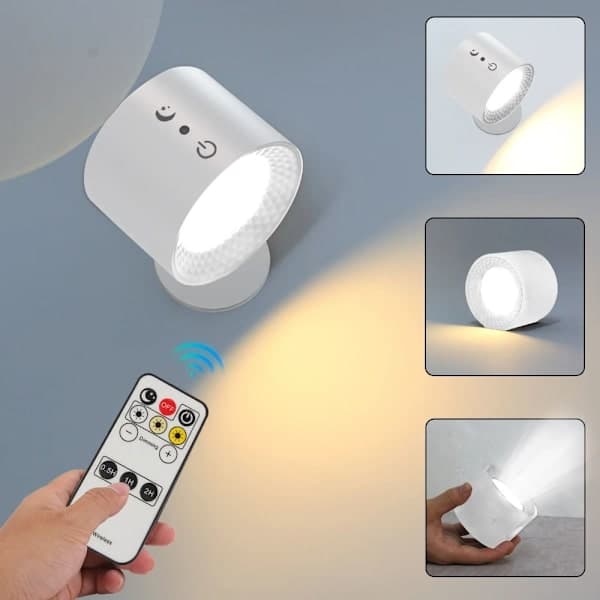 LED Vegglamper Lys Leselampe HVIT HVIT Hvit