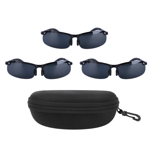 3 st polariserade solglasögon färgskiftande grå polariserade sportsolglasögon för män Baseball Cykling Löpning Motorcykel