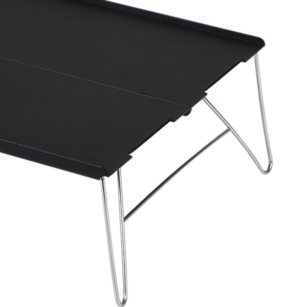 Utomhus fällbart bord Portabelt aluminiumlegering Mini Lätt picknickbord för campinggrill Svart