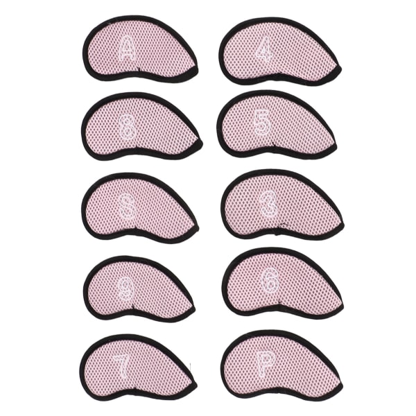 10 kpl golfmailan päänsuojuksia golfmailan cover rautatangon verkkosuojusmailan suojaavat päänsuojukset numeroilla vaaleanpunainen