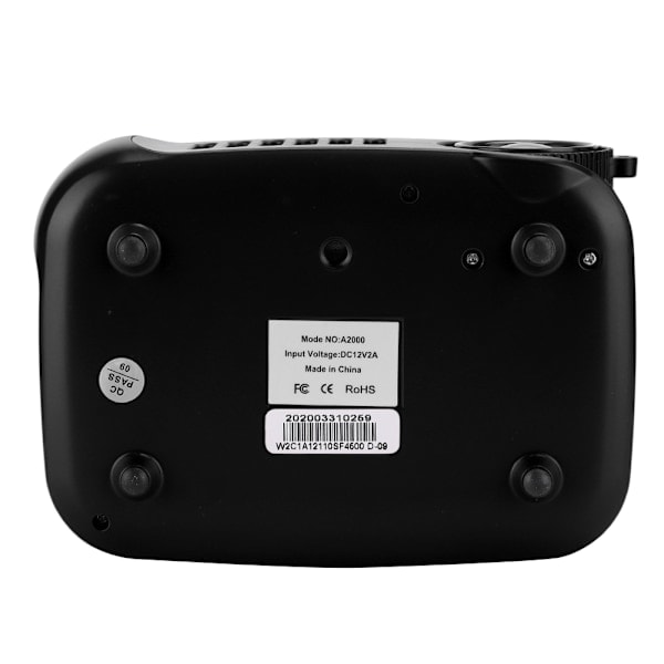 Mini Portabel Projektor Hemprojektorer 320 x 240 Upplösning med 2-tums LCD-skärm (100-240V) Svart EU