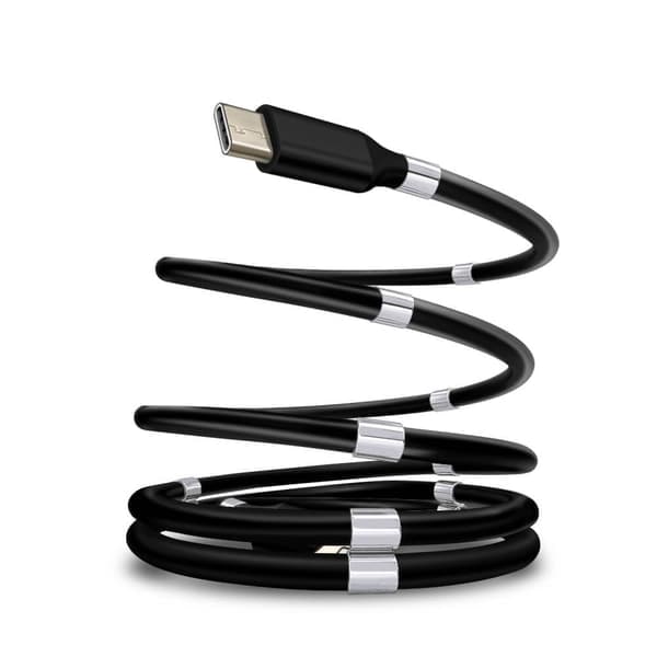 PD magnetkabel, USB-C til USB-C, 2m, sort, Sero—pa