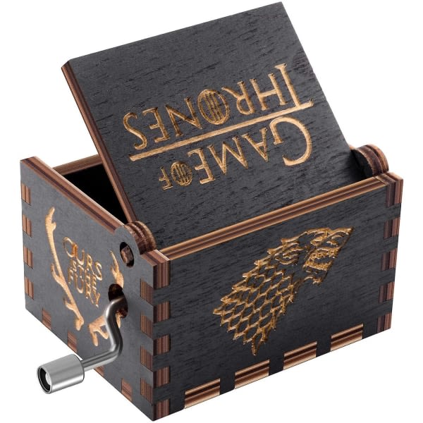 Game Of Thrones spildosa, antik handsnidad handvev i trä