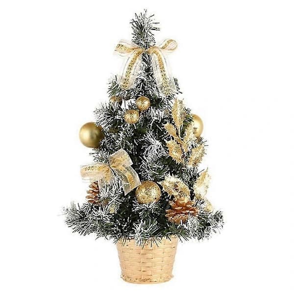Mini Lille Juletræ Uden LED-lys Borddekoration Kunstig Julepynt Gave 30cm sølv