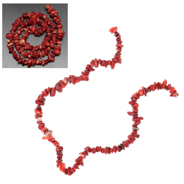 Unik oregelbunden pärla Utsökt gör-det-själv-pärlatillbehör för halsband Armbandstillverkning Röd korallsten