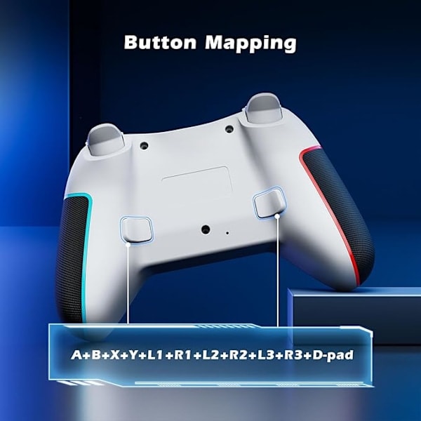 Switch-handkontroll, Trådlösa Switch-handkontroller för Switch Lite/Switch OLED med Hall Joystick/Programmerbar Knapp/Gyro Axis/Justerbar Vibration...