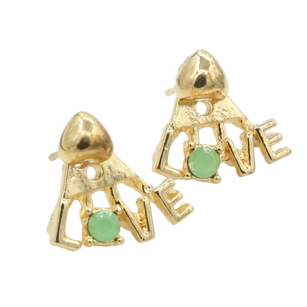 Modebrev KÆRLIGHED Rhinestone øreringe Stud til kvinder piger charme smykker gave