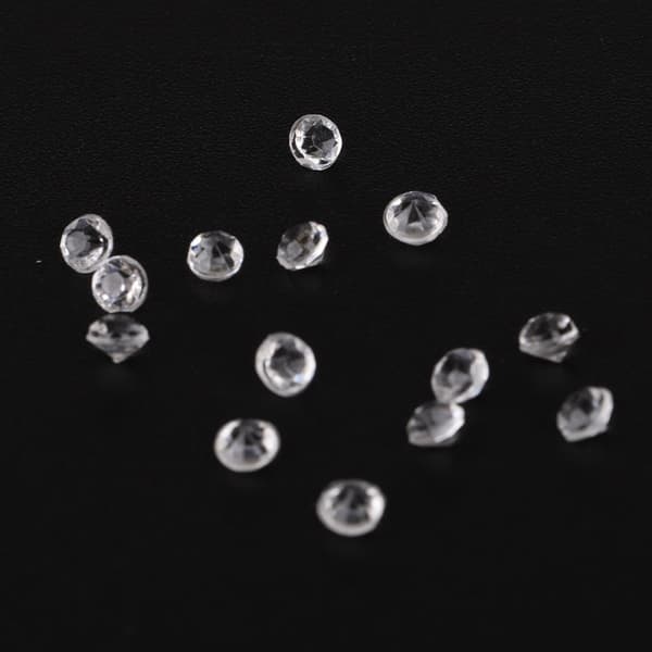 5000 st 3 mm transparent bröllopskonfetti fest plast diamant gnistrande ädelstenar dekor (vit)