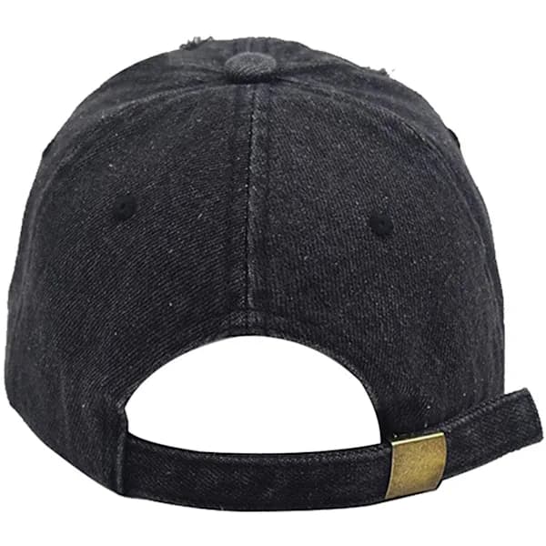 Unisex slitt denimcaps Trucker Hat Justerbar Blå