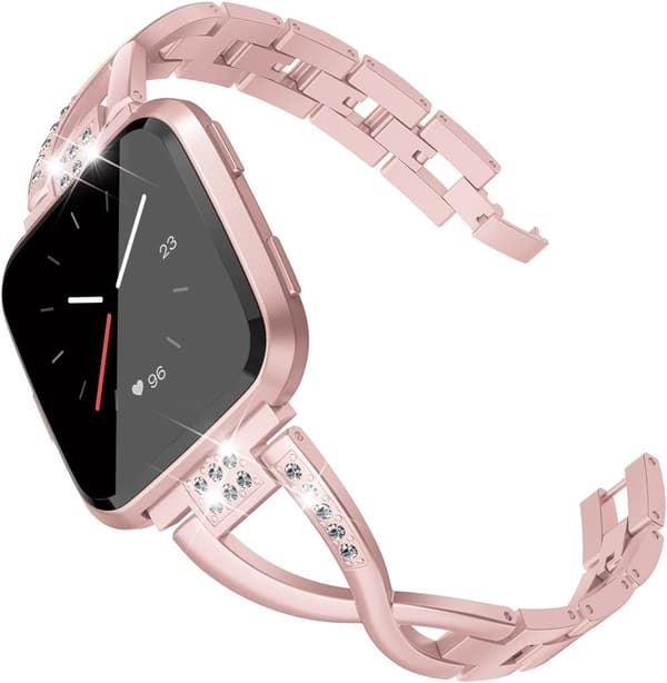 Bling-armbånd kompatibelt med Fitbit Versa/Versa 2-rem for Wo.pa