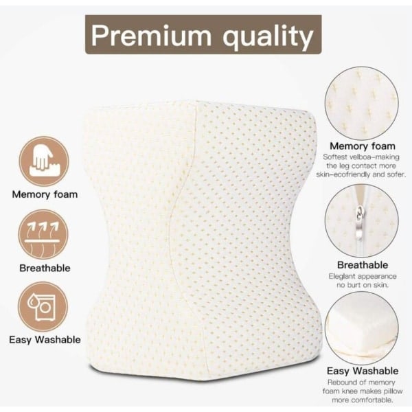 Ortopedisk knäkudde, ortopedisk benkudde med memory foam för sidosovare, Relax knä ortopedisk kudde Idealiskt val för sidosömn.pa