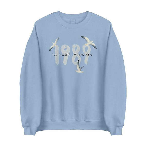 Dametøj Taylor Swift 1989 Konsert Sweatshirt Længærmet Casual Løstsiddende Baggy Crewneck Trøje Bluser Topper til Swiftie Fans Gave S S