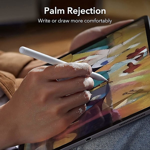 Stylus-kynä iPadille kallistusherkkyydellä, iPad-kynä iPad Air 5/4/3:lle, Apple iPad 9/8/7/6:lle, iPad Pro 11:lle, iPad Pro 12.9:lle ja iPad Mini 6/5:lle