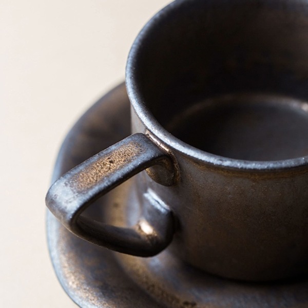 Kaffe Kanne, Te Kopp Håndlaget Retro Kopp og Fat Sett Hjem Utsøkt Atmosfære Kaffe Kopp