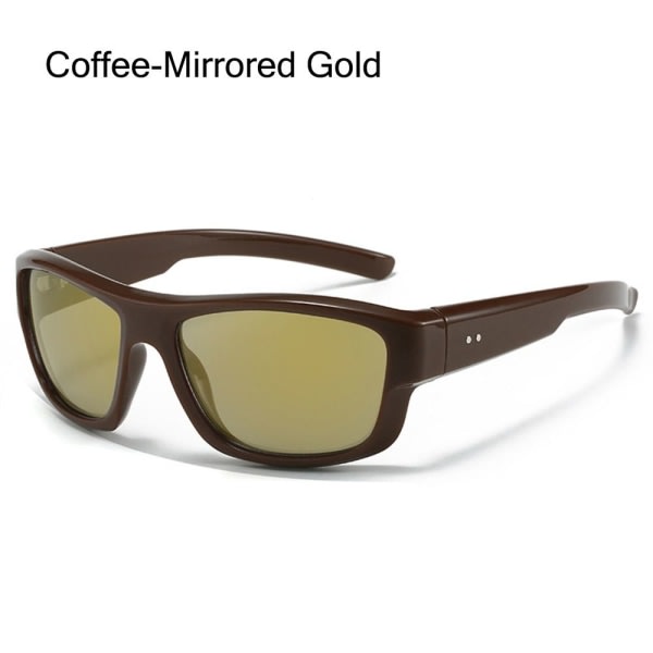 Y2K Sport Solbriller Solbriller Kaffespejlet guld Coffee-Mirrored Gold