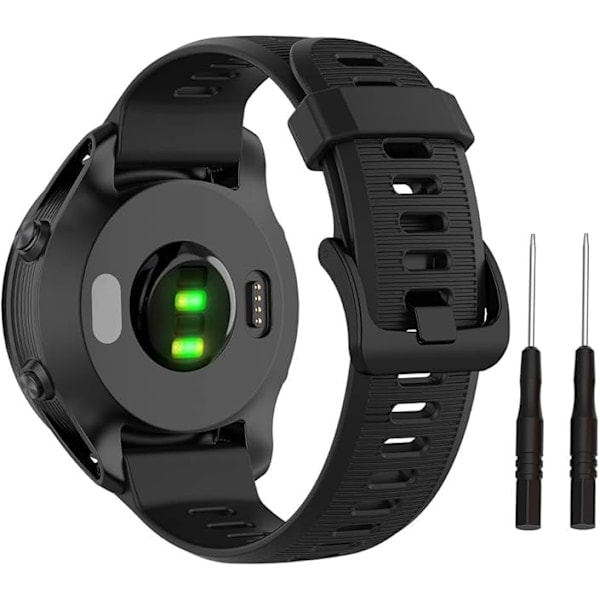 Paris_Rem til Forerunner 945/935, 22mm silikonearmbånd til Forerunner 955/965, Garmin Fenix 6/5, Quatix 5 sort