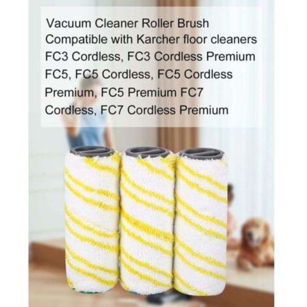 Korvaavat rullat, Karcher FC7 FC5 FC3D FC3 -korvaavat rullat (4 kpl keltaisia),.pa