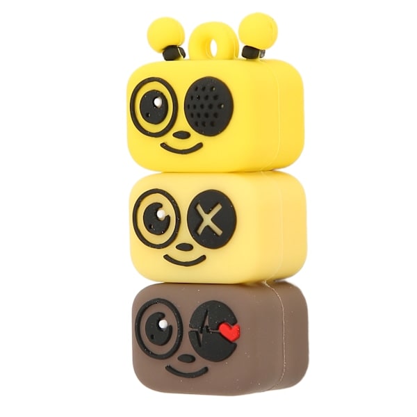 USB-muisti PVC Sarjakuva Mehiläistyylinen USB 2.0 Standardi Hot Swap Kannettava USB-muisti Toimistoon Yrityksille Keltainen 32GB