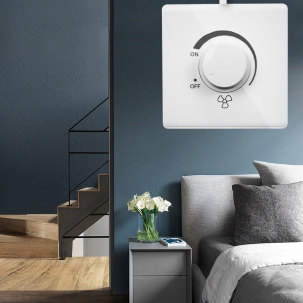 86 Typ Takfläkt Justering Steglös Hastighetsregulator Väggströmbrytare 220V 10A Dimmer Ljusströmbrytare Ljuskontroll