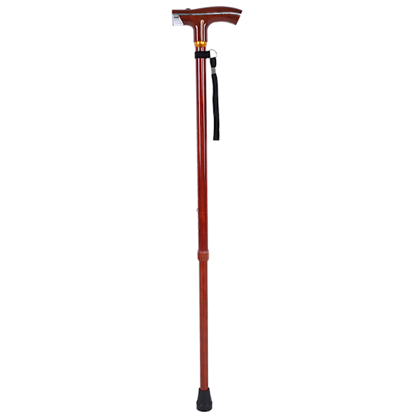 Multifunctional Telescopic Metal Flashlight Lightweight Walking Stick (Pink)