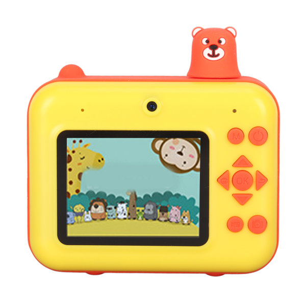 Kids Instant Camera 1080P 2,4 tommer skærm dobbelt linse 40MP børne selfie kamera legetøj video kamera til pige småbørn gul