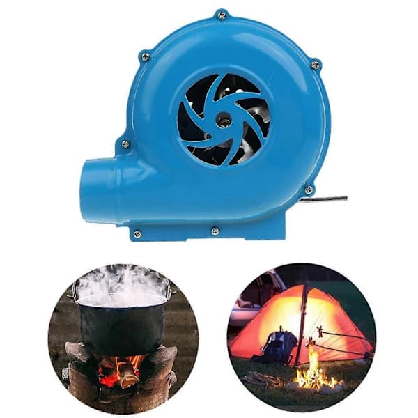 12V 30W BBQ Blæser Bærbar Kulildstarter til Grill Camping Picnic Blå