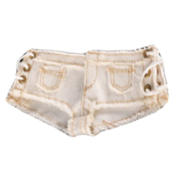 1/6 Soldater Dockkläder Jeans Shorts VIT Vit