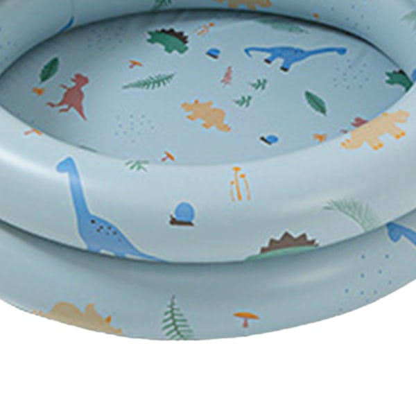 Oppblåsbart basseng Baby Retro Blow Up Svømmebasseng Familie Søt stil Tykket vannbasseng Blå dinosaur