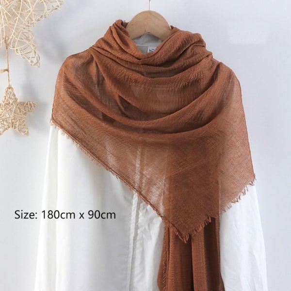 Crinkle Scarf Vanlig Hijab GUL