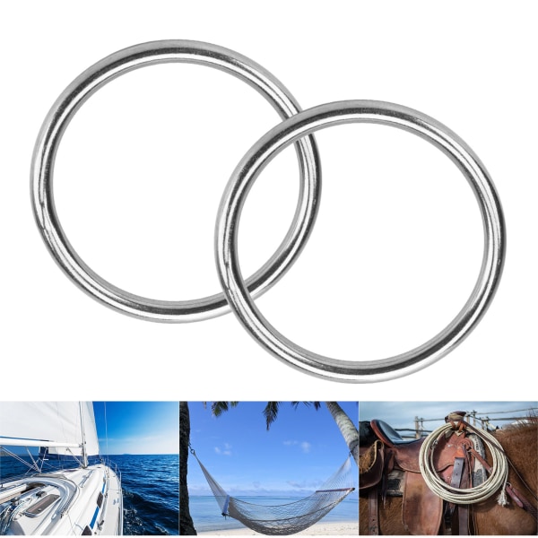 7 st metall O-ring Vattentät rostfri 304 rostfritt stål starkt bärande sömlös svetsad rund o-ring 8x80 mm