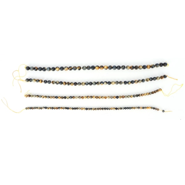 4-strengs natursteinperler glatte elegante smykker til å lage dekorative perler til armbåndskjede