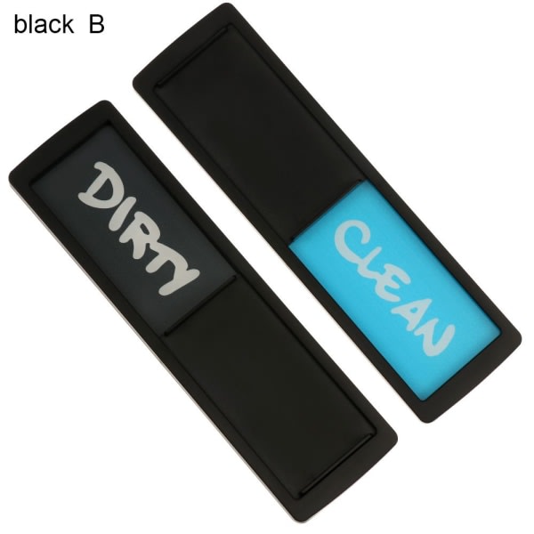 Ren eller skitten magnet for oppvaskmaskin svart B black B