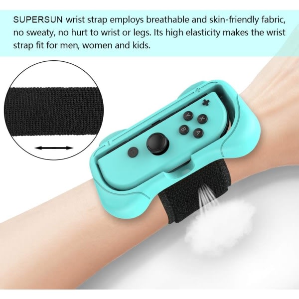 2 Armband Switch Dance 2020 til Nintendo Switch, JoyCon Justerbart Elastisk Armband Armband til Nintendo Switch Games