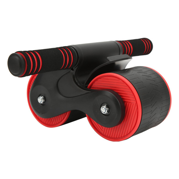Kaksinkertainen pyöreä vatsapyörät Roller Kotimainen vatsaharjoituslaite Kotikuntosali Fitness Musta punainen