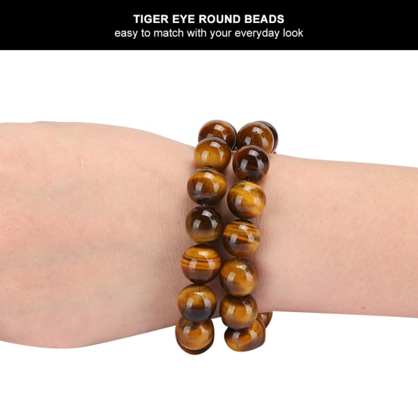 Naturstein Tiger Eye runde perler DIY smykker Armbånd Making Tool Accessory12mm 32stk perler