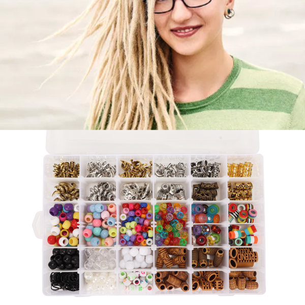 Dreadlocks-perler fremstillet Udsøgt justerbar legering Langtidsholdbare hårfletteperler til fester, bryllupper