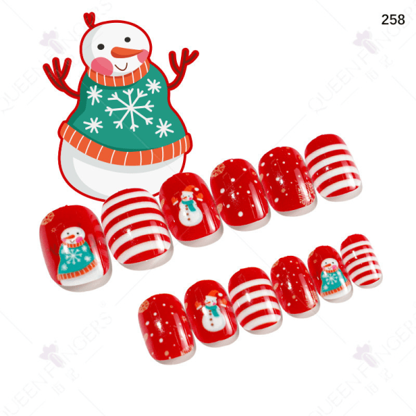 Lådor med ulike stilar Bärbara naglar til jul Vackra nagellåser for barn Naglar 14*6,5 (pluss forpackning)