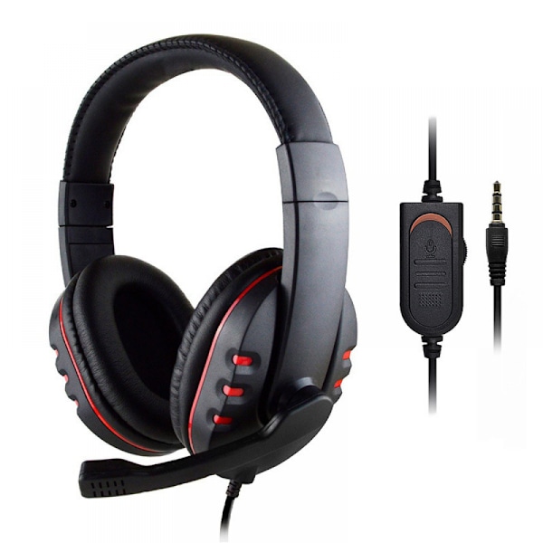 Trådbundet spillheadset for PC PS4 PS5 Xbox One hodetelefoner med støyreduserende mikrofon, bass, 3,5 mm bærbar PC-headset, Nintendo Switch/ps