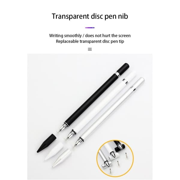 2 i 1 Stylus pen med skrivefunktion sort