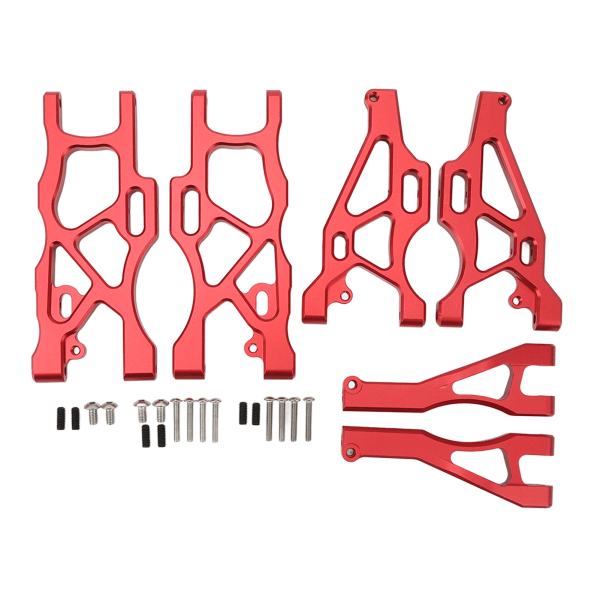 RC främre bakre set aluminium nedre övre set RC uppgraderingsdel för ARRMA MOJAVE 6S 1/7 RC bilar Röd