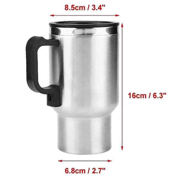450ML 12V Bil Uppvärmningsmugg USB Uppvärmningsflaska Vattenkokare Mugg Tändare Uppvärmd Resevatten El.pa