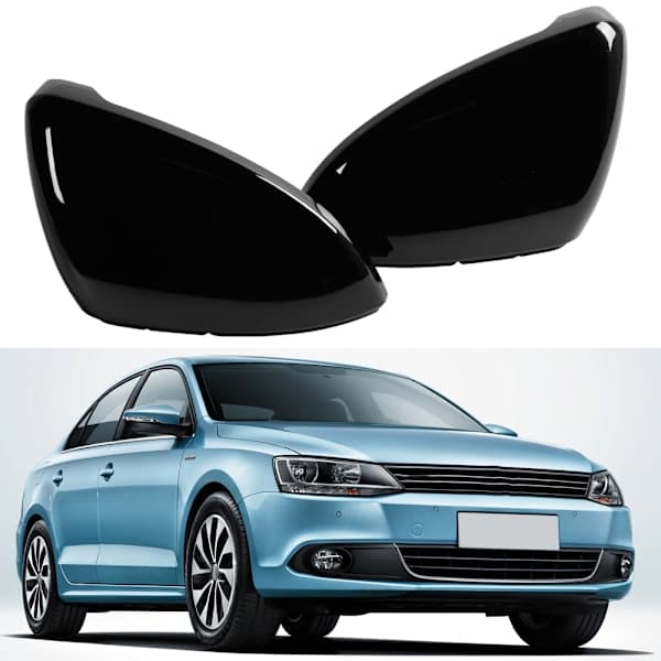 Tom Sidobackspegelkåpa i Blank Svart Passar VW Golf MK7 2014+
