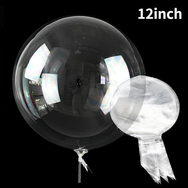 10 stk 11-24 tommer Transparent Bobo Boble Ballong Klar Oppblåsbar Luft Helium Globos Bryllup Bursdagsfest Dekorasjon Baby Shower Transparent 10pcs 24inch