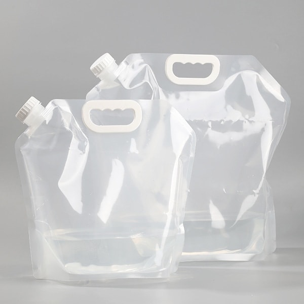 2-PAKNING 10L Bærbare Sammenleggbare Vanndunker. Vanndunk (transparent)